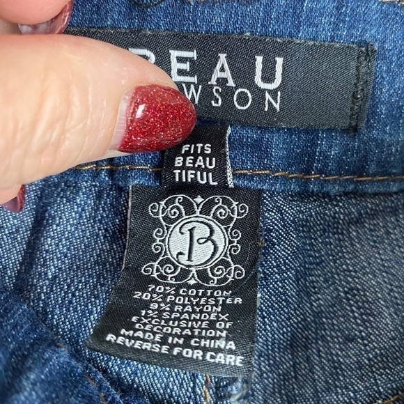 Beau Dawson Petite Skinny Denim Jeans Women's 4P Dark Blue - Picture 9 of 11